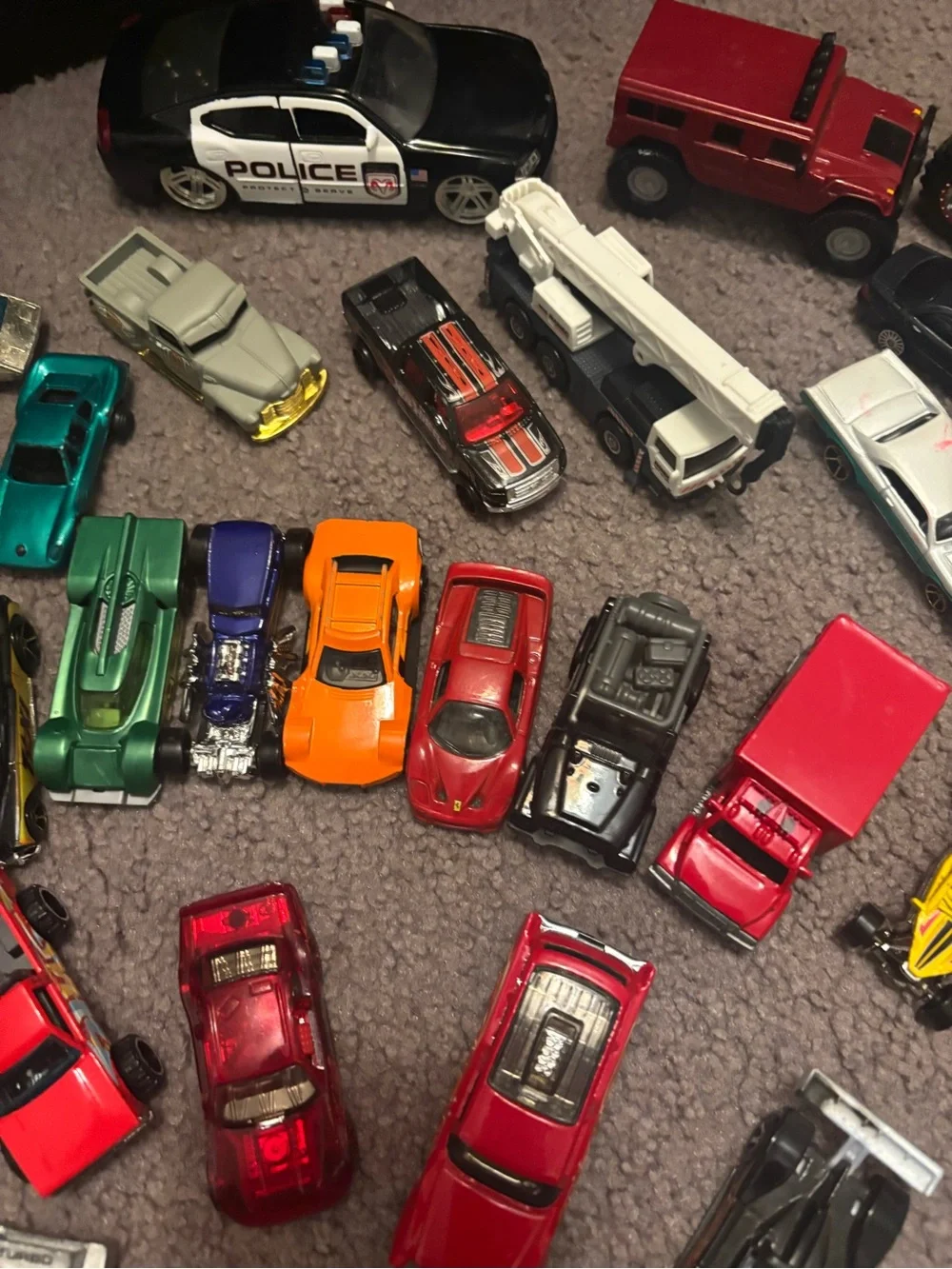 Hot Wheels,MatchBox&Mixed BrandsLot Of 58 cars trucks ect.